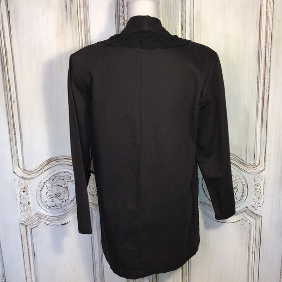 Cherokee an American Original Brown Denim Shawl Collar Boho Jacket S/S - Picture 9 of 12